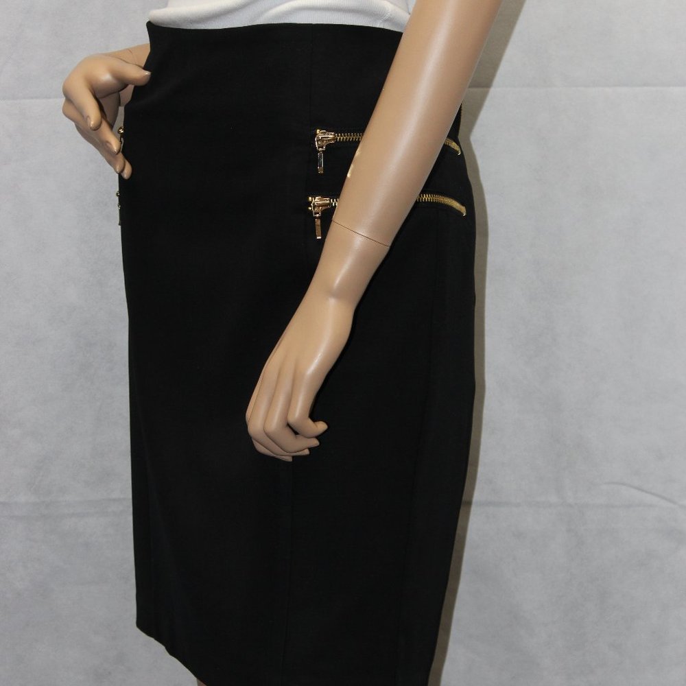 INC International Concepts Women's Black Gold Detail Skirt
